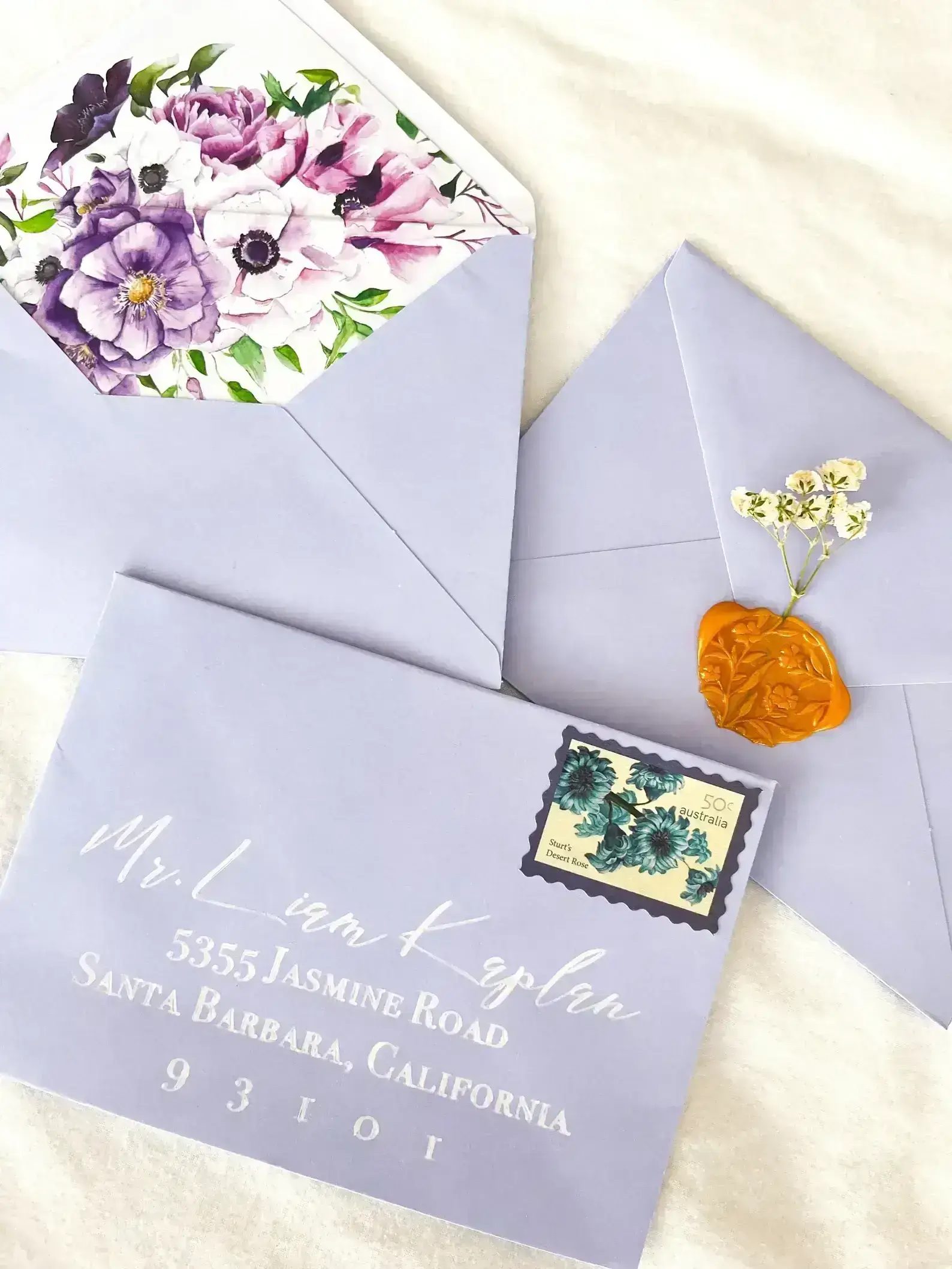 Modern Minimalist wedding envelopes